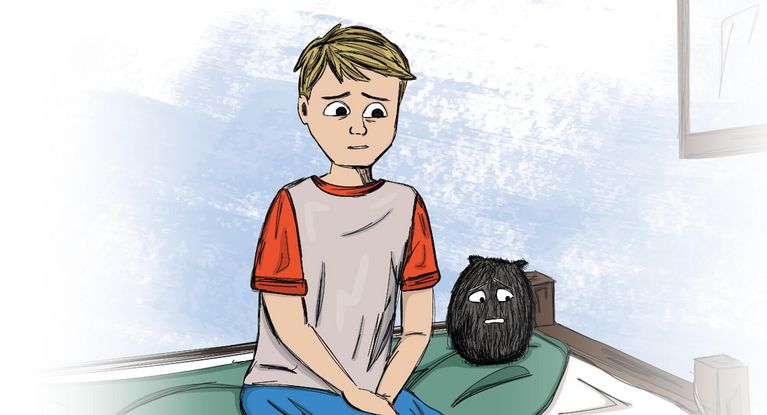 Max in seinem Zimmer